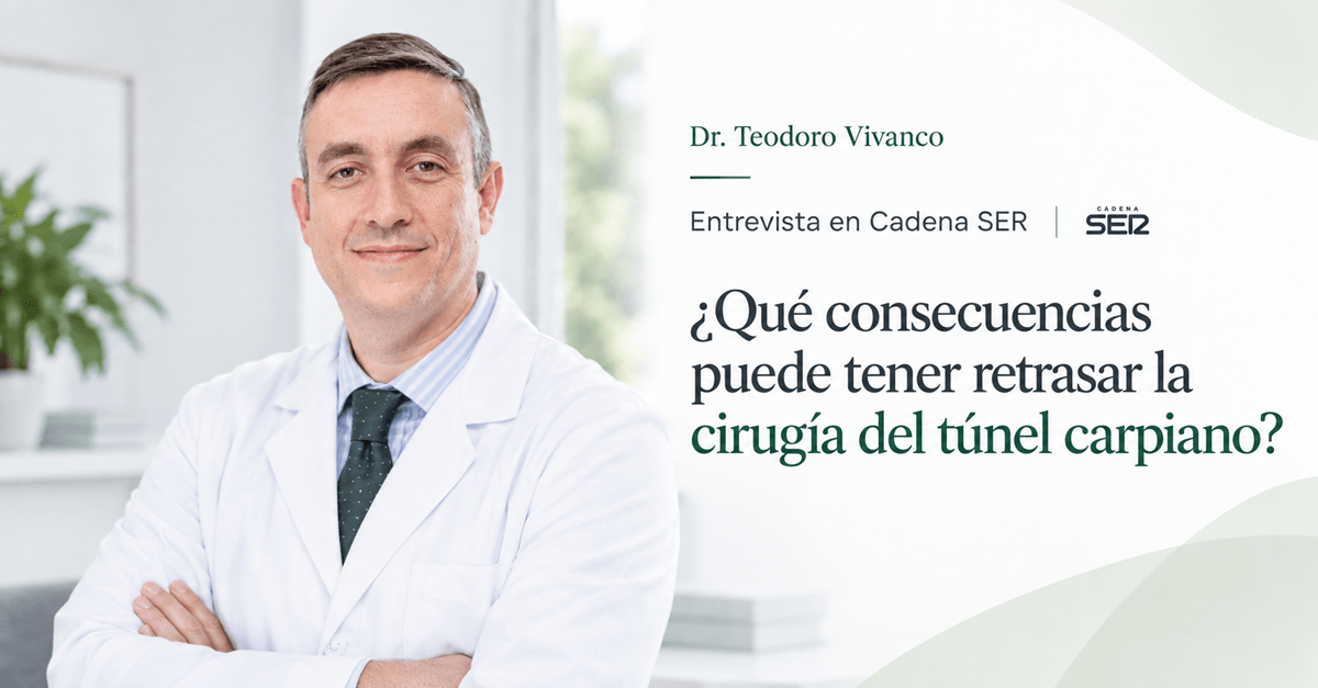Dr. Teodoro Vivanco, especialista en síndrome del túnel carpiano
